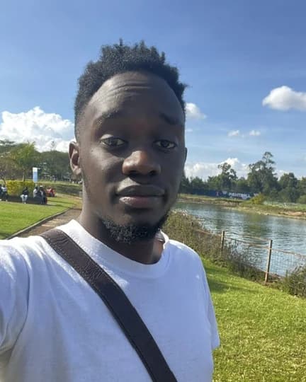 Emmanuel Otieno, founder of Way & Waves, outdoors in Nairobi